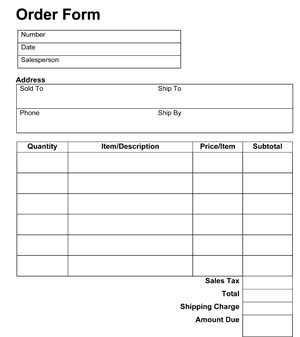 Blank Order Form Templates – 44+ Word, Excel, PDF Document Blank Order Form Templates – 44+ Word, Excel, PDF Document