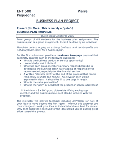 Business plan assignment(By Badhon) Business plan assignment(By Badhon)